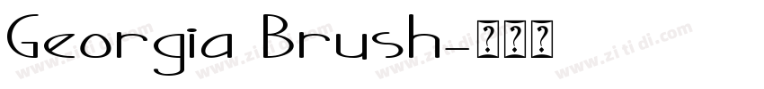 Georgia Brush字体转换